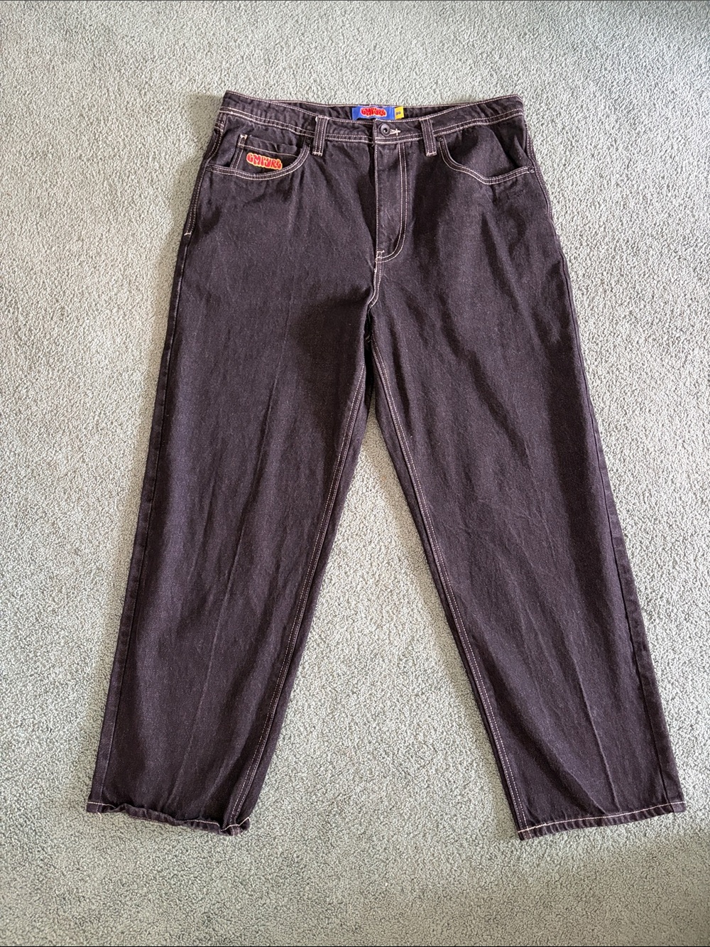 Empyre Men's Black Relaxed Straight Jeans